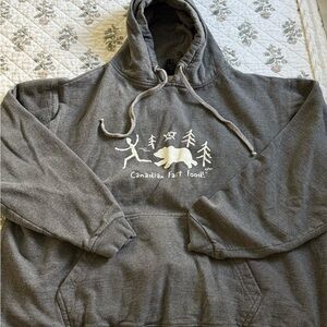Gray Hoodie with Bear Graphic